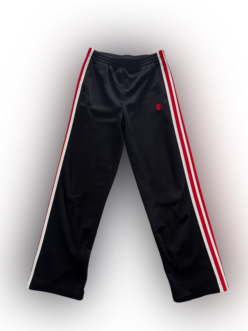 Starter Youth XL (14-16) Black Athletic Track Pants Red White Side Stripe